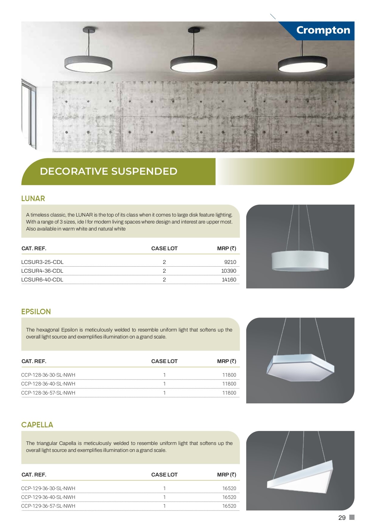 Crompton Decorative Suspended